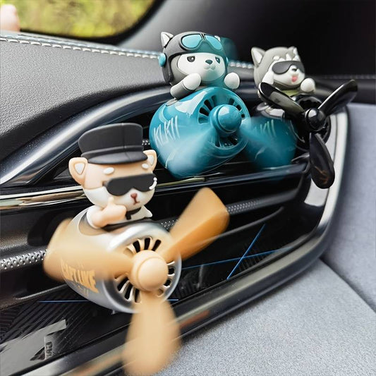 🔥Last Day Promotion - SAVE 49% OFF PILIOT™ Cute Cartoon Fridysee Dog Pilot Car Air Freshener