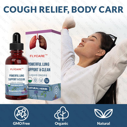 FLYCARE™ Herbal Lung Care Drops - Powerful Lung Support & Cleanse & Respiratory - Made in USA 🌿