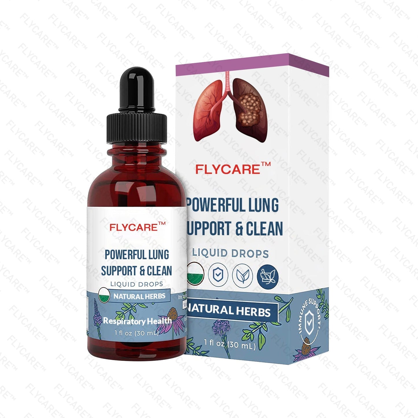 FLYCARE™ Herbal Lung Care Drops - Powerful Lung Support & Cleanse & Respiratory - Made in USA 🌿