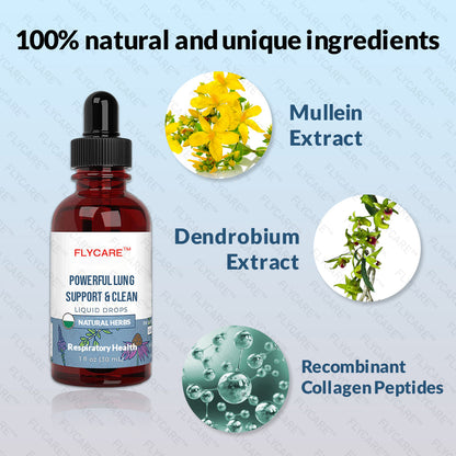 FLYCARE™ Herbal Lung Care Drops - Powerful Lung Support & Cleanse & Respiratory - Made in USA 🌿